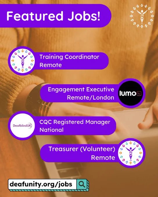Jobs: Training Coord (Remote); Engagement Exec (Remote/London); CQC Reg Manager (National); Treasurer (Volunteer).