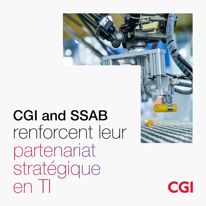 Nous renforçons notre partenariat stratégique en TI avec SSAB, une entreprise sidérurgique implantée dans les pays nordiques et aux États-Unis. Lisez notre communiqué pour en apprendre davantage. 