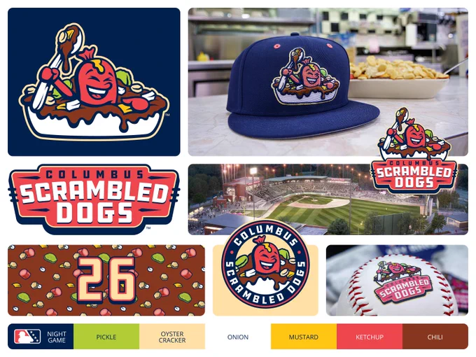 A bento box of the new alt-identity the Columbus Scrambled Dogs.