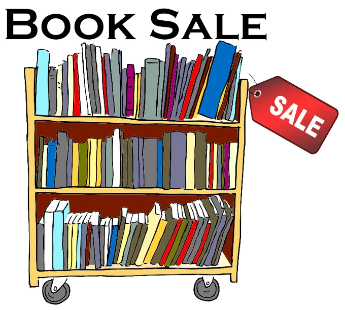 image of a book sale trolley