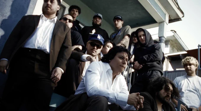 group of men on a porch