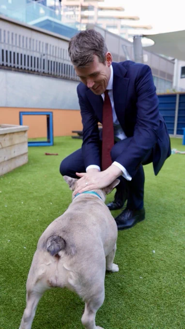 Matthew Pennycook MP, Housing and Planning Minister, visiting Battersea Dogs and Cats Home to celebrate private renters gaining a new legal right to request a pet next week through powers in the Renters’ Rights Act.