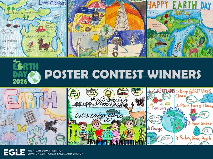 Collage of the 2026 Earth Day Poster Contest winners.