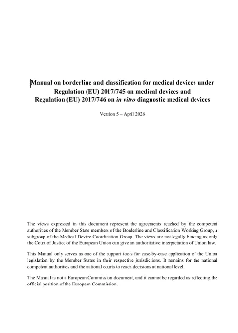 Struggling with #MDR/IVDR classification? The updated EU Borderline & Classification Manual (v5, April 2026) offers key guidance. Explore it and access more in Pathways’ Document Depot: https://bit.ly/4dZDRyB