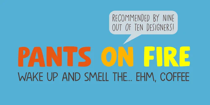 Pants on Fire by Hanoded is a new font available on MyFonts.com, an incredible marketplace for designers to find fonts from major and independent type foundries, with new releases and frequent sales.