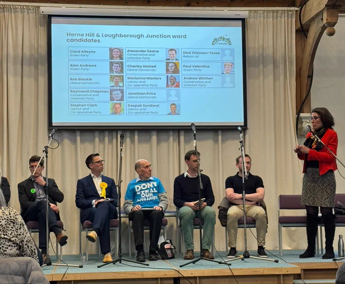 Candidates on stage