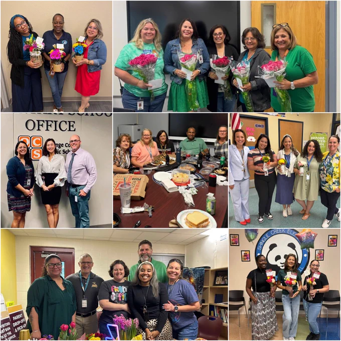 Collage of admin professionals around OCPS
