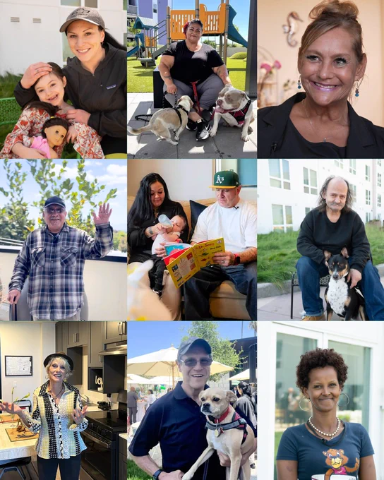 A collage of people partners across Santa Clara County have connected to stable housing. 