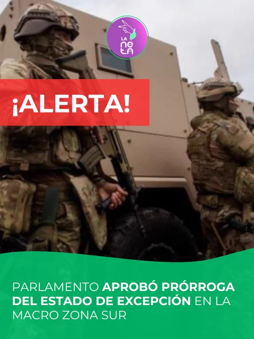 ¡Alerta!

Parlamento aprobó prórroga del Estado de Excepción en la Macro Zona Sur 

