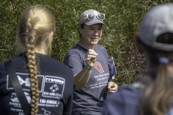 An expert conducts a demonstration at the Gwynne Conservation Area.