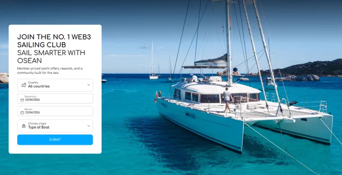⛵ OSEAN DAO — Web3 sailing club, yacht charter platform, and crypto travel community in one. Book catamarans, sailboats, and luxury yachts worldwide at exclusive member prices. Earn on-chain rewards, unlock NFT membership perks, and connect with sailors, captains, and yacht owners from the Mediterranean to the Caribbean to Southeast Asia. The future of yachting, sailing adventures, and blockchain travel starts here. 🌊