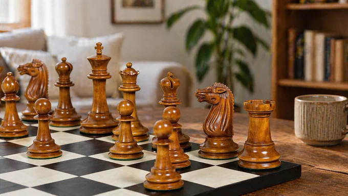 A refined tribute to late 19th-century Russian craftsmanship, the Circa 1887 Turner Teich Soviet-Staunton chess pieces embody timeless elegance and historical depth. Expertly handcrafted in rich ebony and antiqued boxwood, the set features tall, slender silhouettes, distinctive mitered bishops, and finely carved knights that reflect the artistry of traditional turners.

With a commanding 4-inch king, substantial weight, and balanced proportions, these pieces offer both visual sophistication and a satisfying feel in play. Designed for collectors and connoisseurs alike, this reproduction captures the rare charm of Tsarist-e
