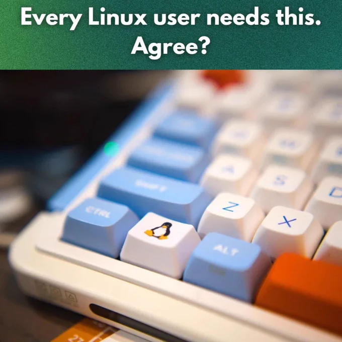 Every Linux user needs this. Agree?

There is a picture of a modded keyboard with a Tux-themed key instead of the usual Windows-themed super key.