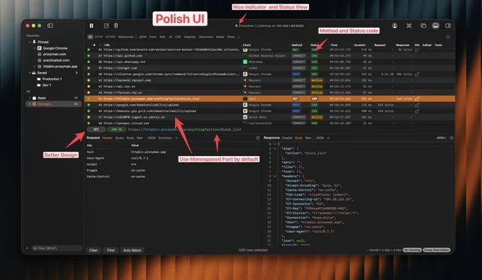 Improve Proxyman's UI