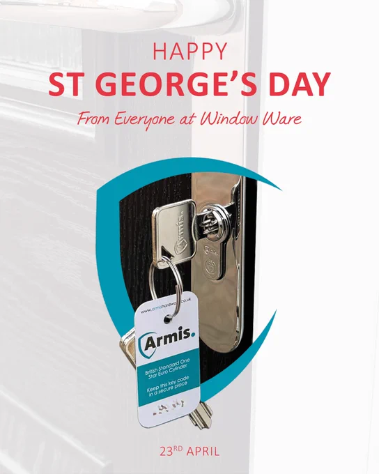 Armis 3-Star Cylinder: modern-day armour against common attack methods. Because every door deserves a champion. Happy St George's Day 
