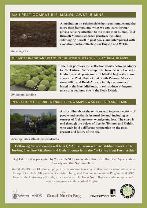Programme for Bog Film Fest