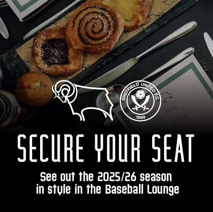 Baseball Lounge and Hospitality for Derby County vs Sheffield United. 