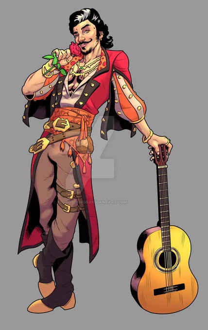 your fruity bard, image from: https://www.deviantart.com/xloboblanco/art/Human-Bard-DnD-Design-866355980