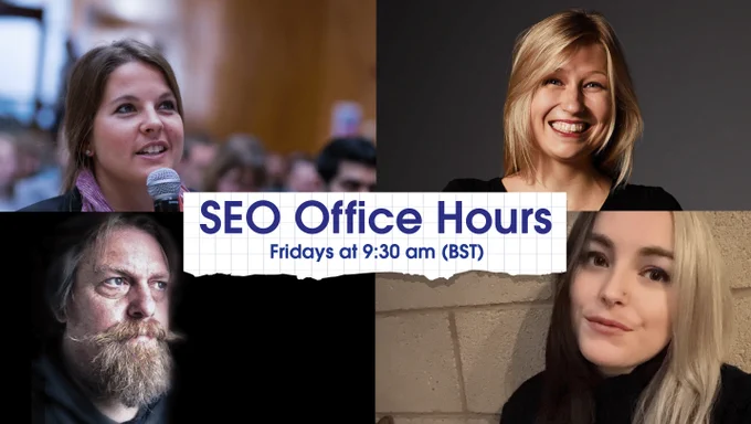 SEO Office Hours panel: Natalia Witczyk, Alison Moss, Simon Cox, Jo Turnbull 