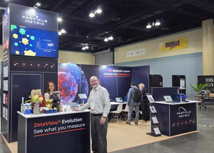 Particle Metrix booth with team at ISEV 2026 showcasing our NTA technology