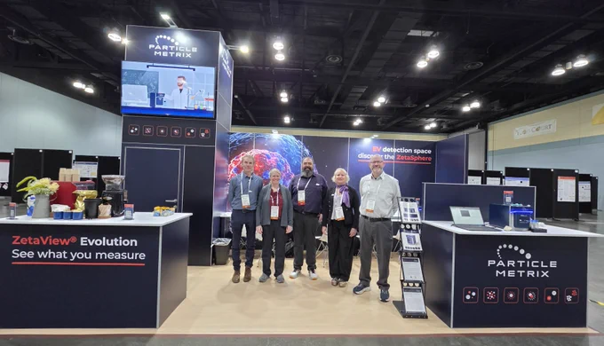 Particle Metrix booth with team at ISEV 2026 showcasing our NTA technology