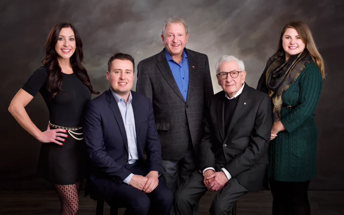 Members of the Libin family, with Alvin Libin seated at the bottom right.