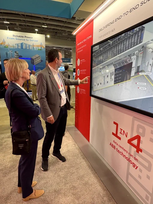 Ambassador Mikkola at the ABB stand