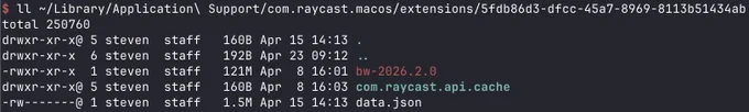 Screenshot of the Bitwarden CLI installation path