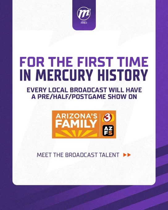 For the first time in Mercury history every local broadcast will have a pre/half/postgame show on Arizona's family. Meet the broadcast talent. 
