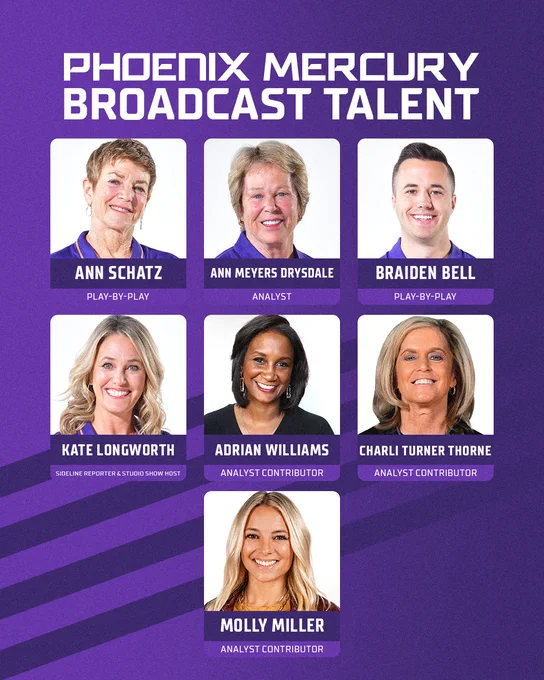 Phoenix Mercury Broadcast Talent. 