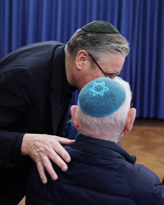 Prime Minister Keir Starmer visits Kenton United Synagogue in Harrow.