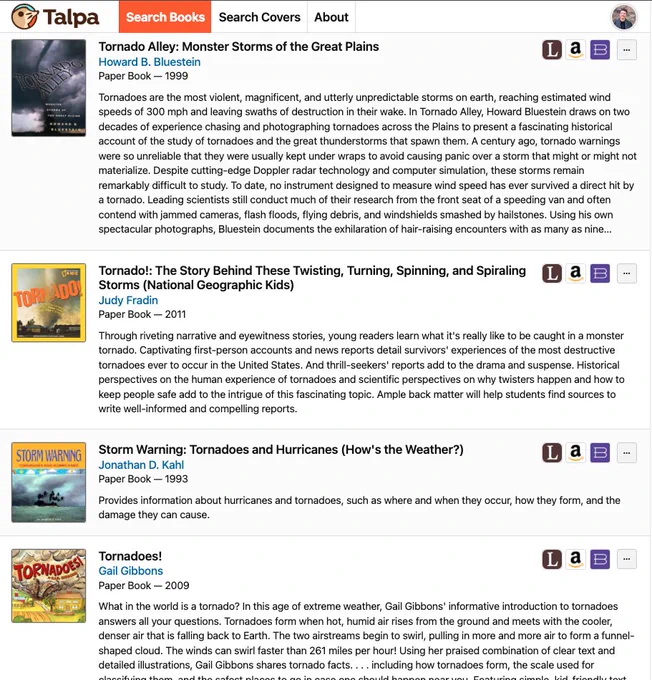 Talpa Search results for books on tornadoes