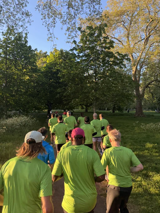 Photo mid run through Hyde Park.