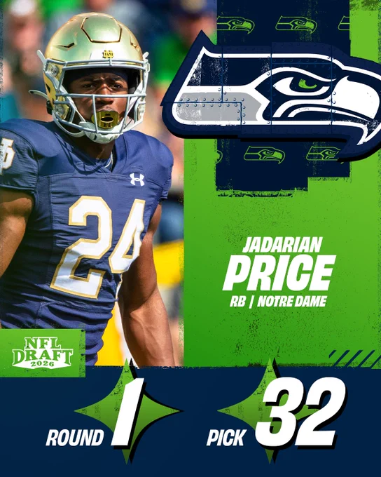 Jadarian Price RB Notre Dame