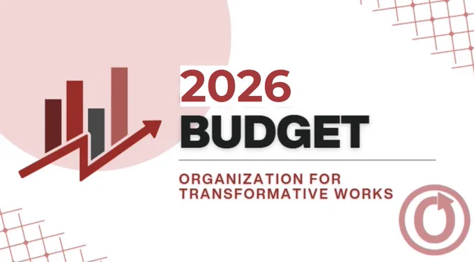 Banner with the words '2026 Organization for Transformative Works Budget'