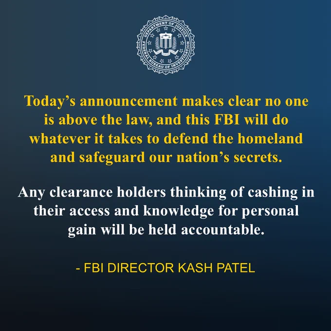 Statement from FBI Director Kash Patel. Read more through the link in the text.