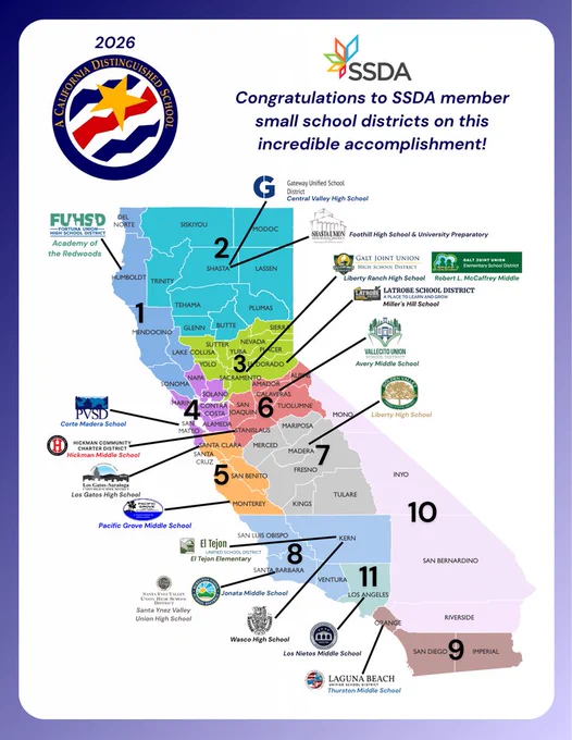 2026 CA Distinguished Schools Map