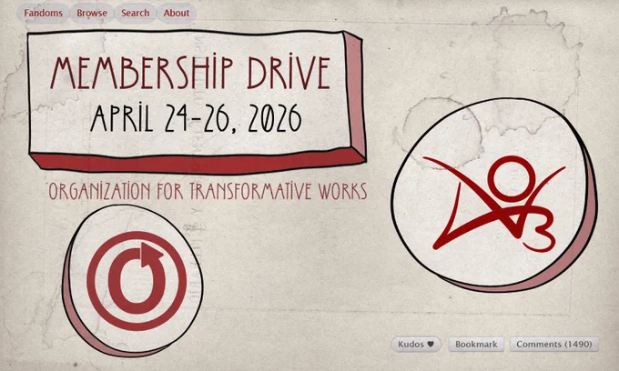 OTW Membership Drive: April 24–26, 2026