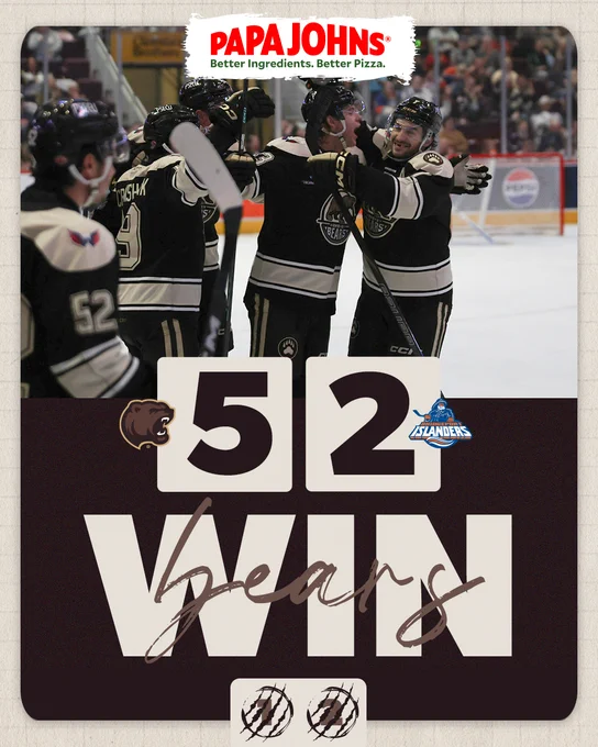 Bears Win:
HER - 5, BRI - 2