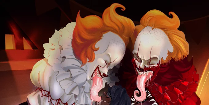 Pennywise and Tampon Pennywise.
I mean, Poland Pennywise. Oops! Dammit BLOODY PENNYWISE!