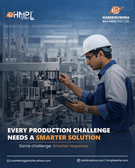NOT EVERY PRODUCTION CHALLENGE IS A PROBLEM.

Sometimes, it is a sign that your process needs to be faster. Smarter. More precise.

A delay can become an opportunity.
A bottleneck can become a breakthrough.
A manual task can become a fully automated process.

At HMPL, we believe the best production lines are not the ones without challenges.

They are the ones built to handle them better than everyone else.

SAME CHALLENGE. SMARTER RESPONSE.

#HarikrushnaMachines #Manufacturing #PackagingSolutions #Automation #Engineering #HMPLSterile