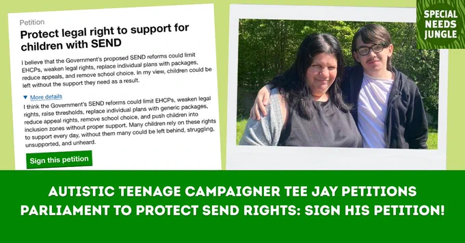 screenshot of the petition page and a picture of Tee Jay and Tasha