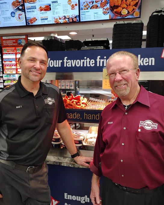 Doug Shull & son at Yorktown Service Plaza in Parma Heights Ohio 