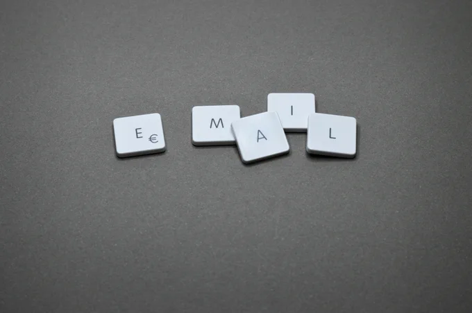 "email" spelt out. (Photo by Miguel Ángel Padriñán Alba on Unsplash)