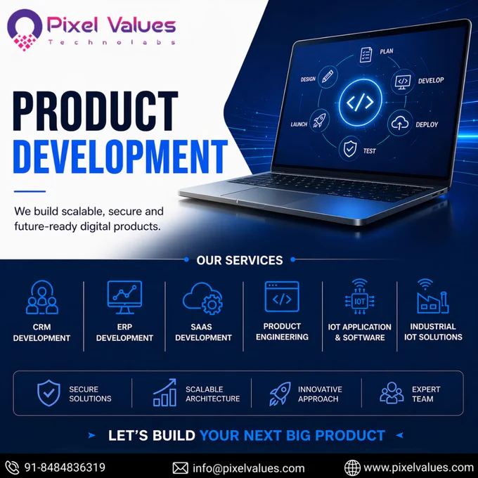 From CRM & ERP Development to SaaS, Product Engineering, and IoT Solutions, we build scalable, secure, and future-ready products that drive real business growth.
Whether you're a startup or an enterprise, our expert team is here to bring your vision to life with innovation and precision.

💡 Let’s build your next big product—smarter, faster, and better!



