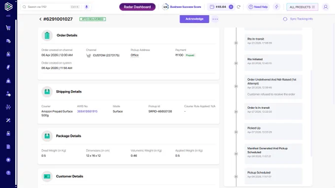I am writing to formally escalate a critical issue regarding AWB #
368418681915O, RTO #515020404740 shipped via your platform.

Issue Summary:
The customer did not receive the order, which led to RTO.
The shipment was marked RTO (Return to Origin).
This has resulted in poor customer experience and potential loss of trust in our brand, Apneehatti. We have received the wrong product at RTO delivery.

Key Concerns:
The product delivered does not match the order placed.
Fake delivery attempt has triggered unnecessary RTO.
We have been unfairly charged for:
Forward shipping charges
RTO charges

We expect, Full refund of forward and RTO shipping charges, as the error was not from our end.
Investigation into the mismatch at the fulfillment/logistics level.
Re-delivery of the correct product to the customer at the earliest, without additional cost.
Implementation of corrective measures to avoid such incidents in future.
