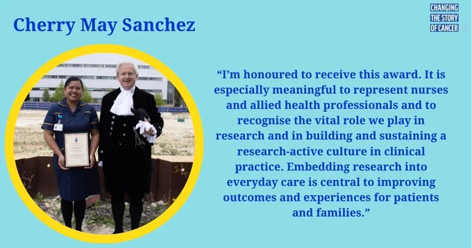 “I’m honoured to receive this award. It is especially meaningful to represent nurses and allied health professionals and to recognise the vital role we play in research and in building and sustaining a research-active culture in clinical practice. Embedding research into everyday care is central to improving outcomes and experiences for patients and families.”
