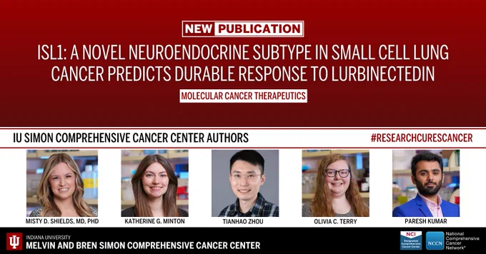 A new publication on ISL1, a neuroendocrine subtype in small cell lung cancer predicting response to lurbinectedin.