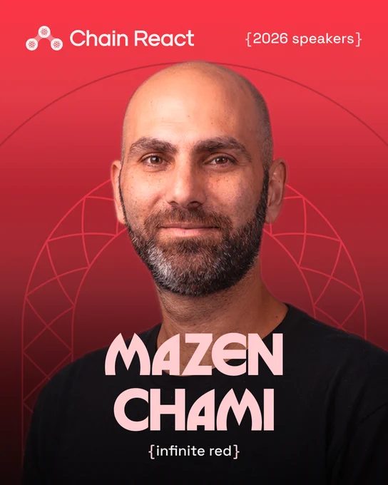 Image announcing Mazen Chami as a speaker at Chain React 2026
