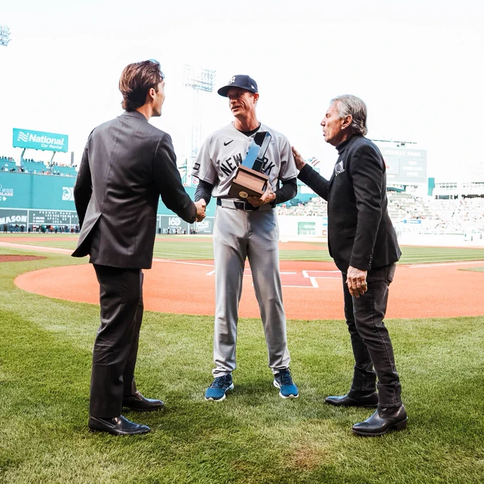 Tim Hill receives the 2025 Tony Conigliaro Award, which recognizes a “Major Leaguer who has overcome adversity through the attributes of spirit, determination, and courage that were trademarks of Tony C."